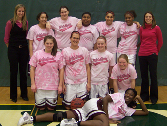 Wildcats Basketball Team and SAAC Host WBCA Pink Zone Game