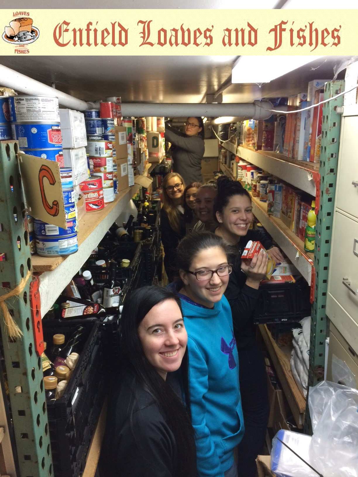 Bay Path student-athletes provide  needed support at local Enfield Loaves & Fishes Shelter