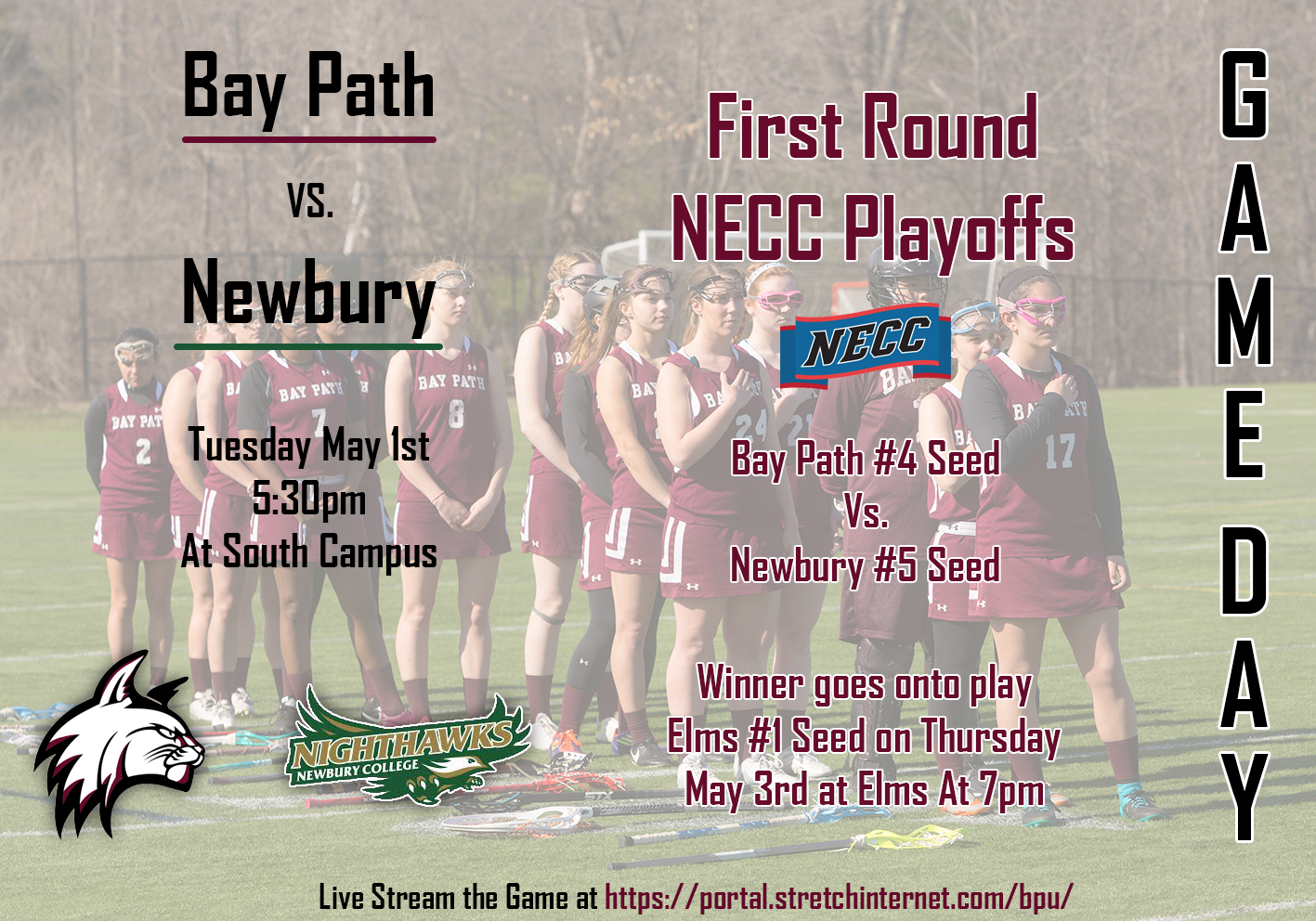 Bay Path "Wildcats" clinch #4 seed in NECC Lacrosse Tournament