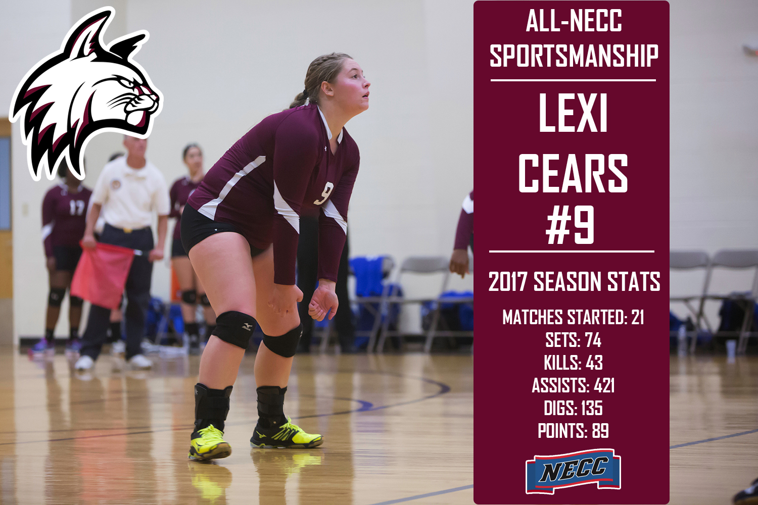 Cears selected to All-NECC Sportsmanship Team