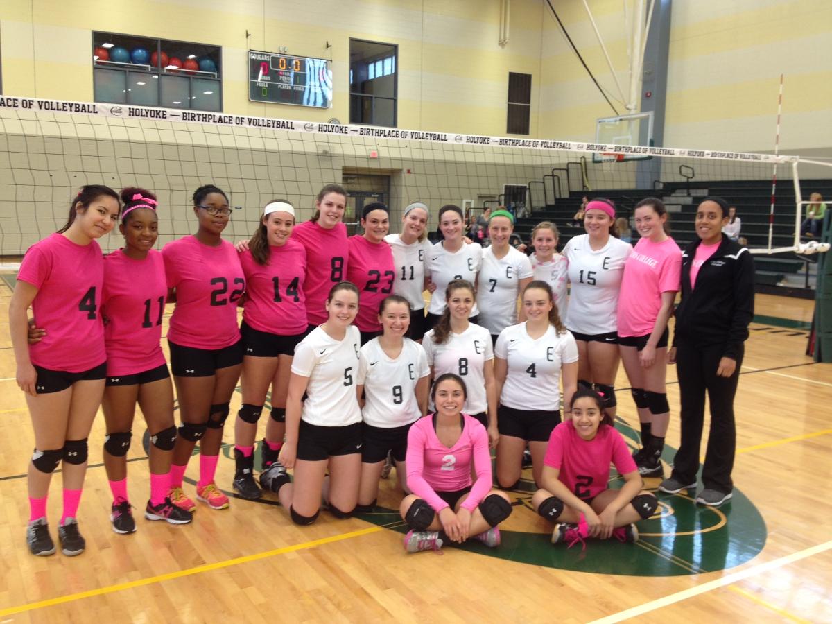 BAY PATH VOLLEYBALL DIGS PINK AND CAPTURES AN EXCITING FIVE-SET MATCH FROM ELMS