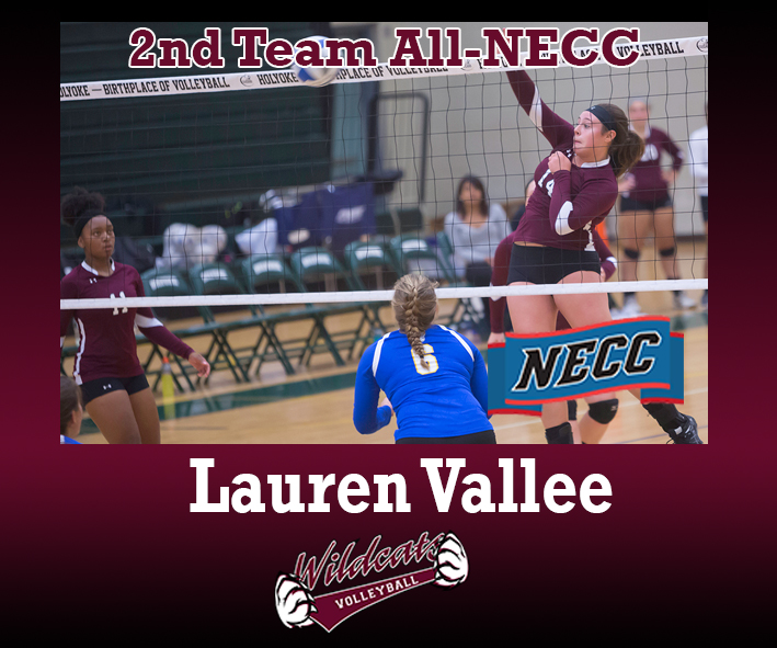 Vallee selected to 2nd Team All-NECC in volleyball