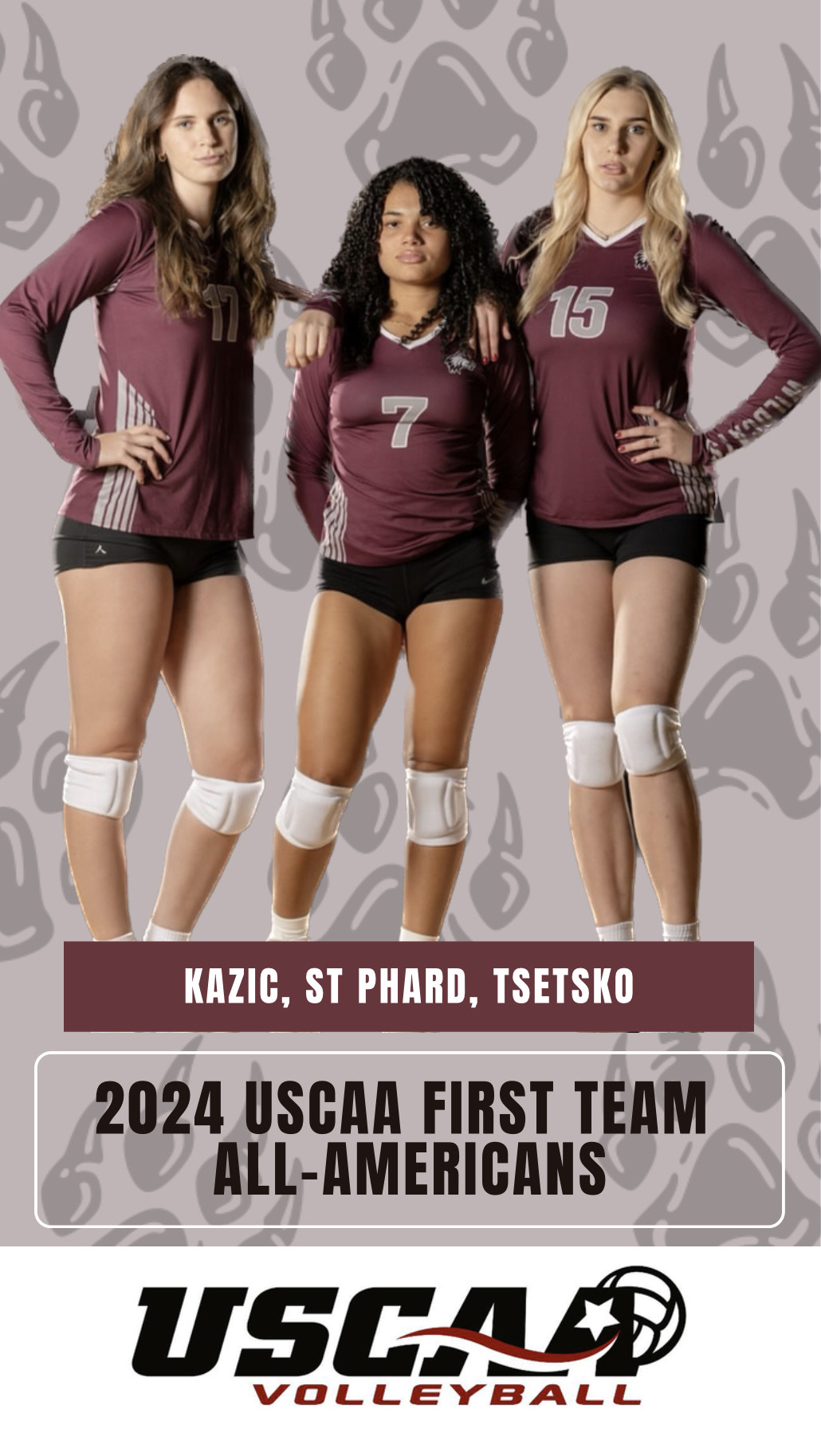 Kazic, St Phard, and Tsetsko Awarded with First Team All-American